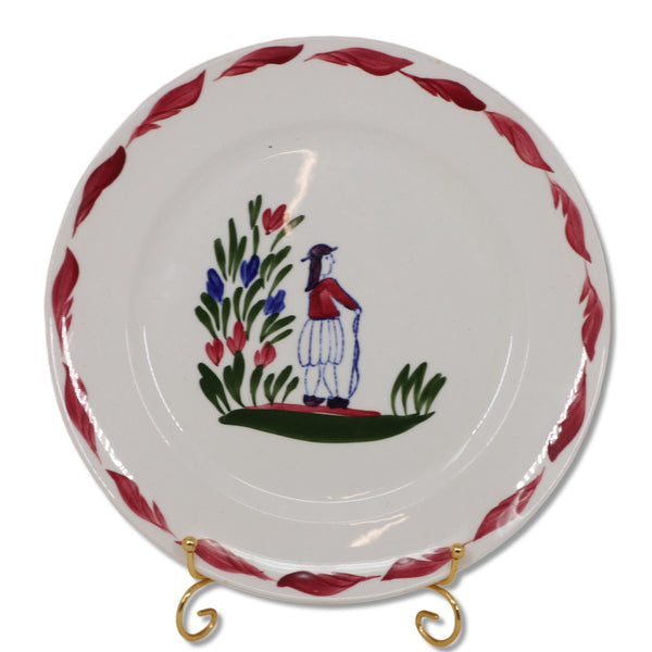 PV-France Peasant Village Brittany PVF14 Dinner Plate 10" Vintage