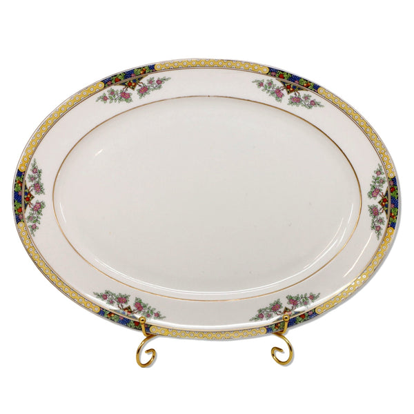 Lenox Yellow Orchard Gold Trimmed 17"x12" Large Oval Serving Platter China 1920's