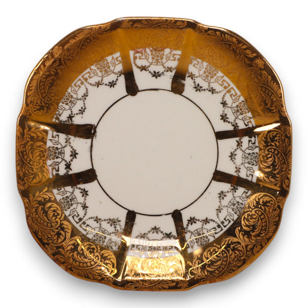 Cugina Bavaria Plate 22K Gold Decor Superior Pattern Ornate Trim 6" Bread Plate