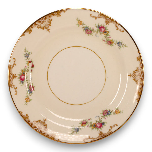 Homer Laughlin Aristocrat Bread Plate 6 1/4" Eggshell Nautilus  Vintage 1940's