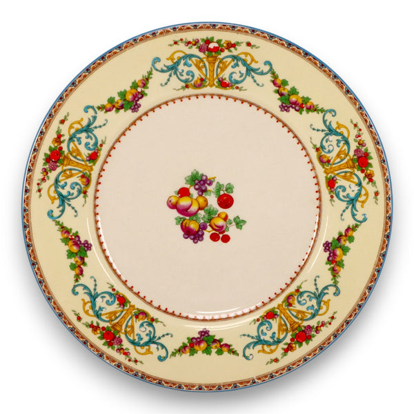 Myott Royal York 2425 Dinner Plate Fruit & Scroll Vintage England c.1930s