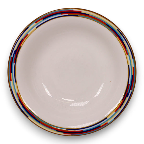 Royal Worcester Metropolitan 6 3/4"" Cereal Bowl Geometric Gold Rim Vintage 2001