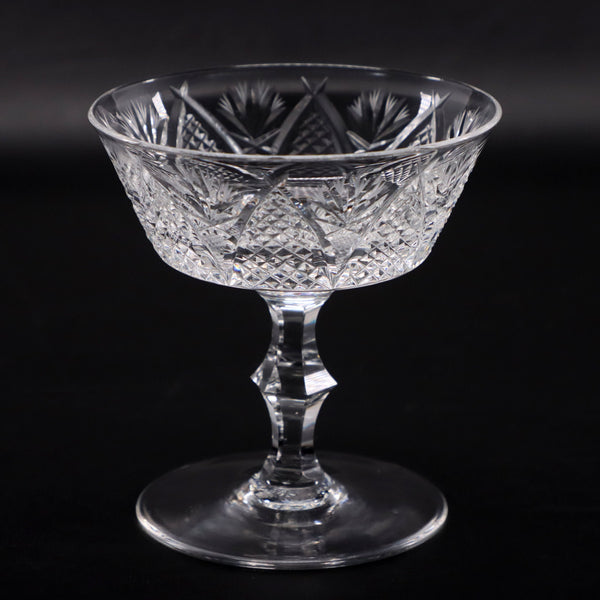 Waterford Crystal Dunmore 4 1/4" Champagne Coupe Glass Ireland Vintage Sherbet