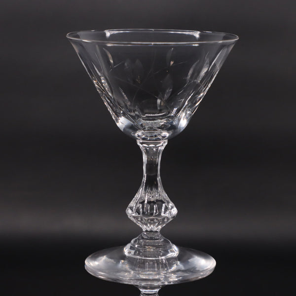 Duncan Miller Willow Liquor Cocktail Etched Crystal Glass Vintage 1950's