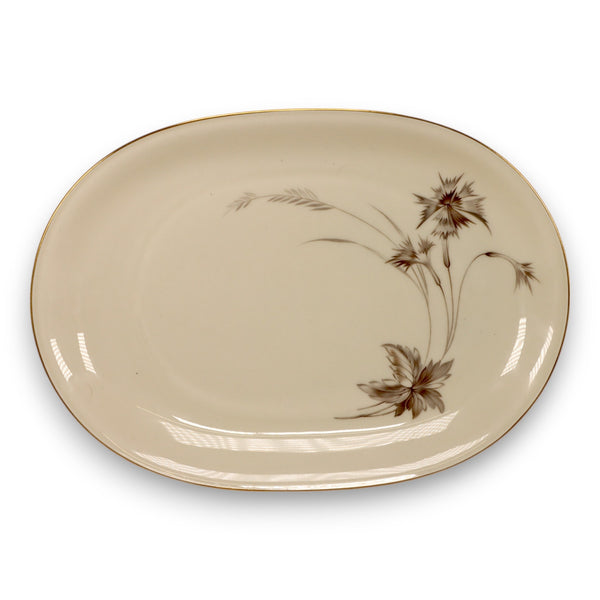 Heinrich - H&C Sepia Floral Ivory with Gold Trim 14" Platter Germany