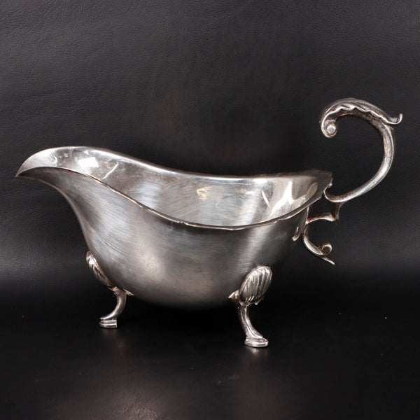 Claw Footed Silver Plate Gravy Boat Sauce Dish EPNS England Vintage