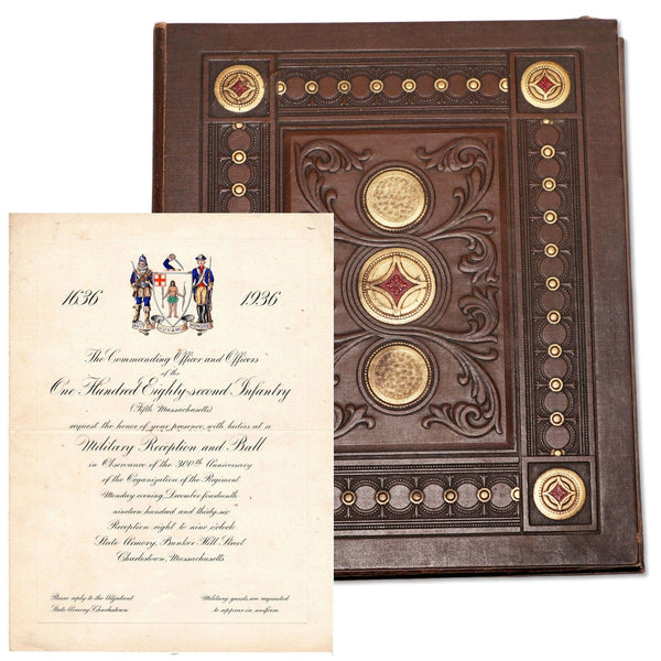182nd Infantry Tricentennial 1636-1936 Ball Invitation and Ephemera of Division 1518