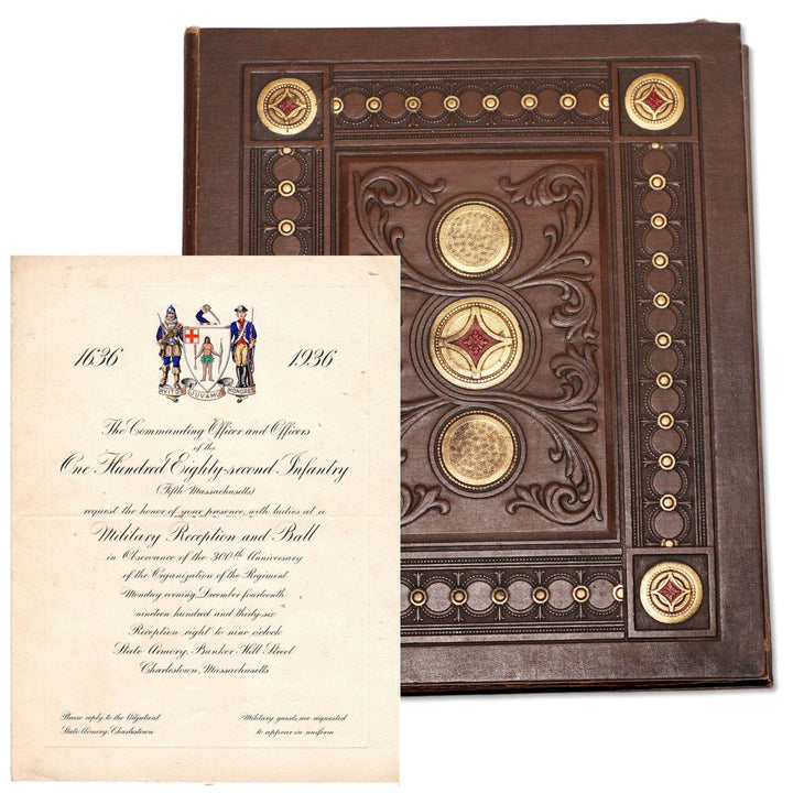 182nd Infantry Tricentennial 1636-1936 Ball Invitation and Ephemera of Division 1518