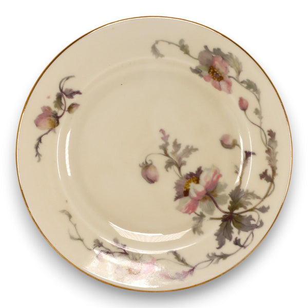 Epiag Pastelle 6038 Bread Plate 6 3/8" Cream Smooth Gold Rim China Vintage 1941