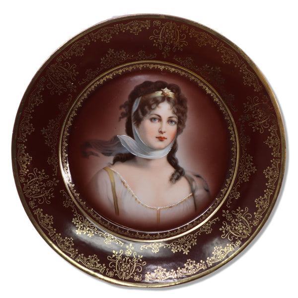 CM Hutschenreuther Queen Louise Portrait Plate 9 3/4" Beehive Royal Vienna