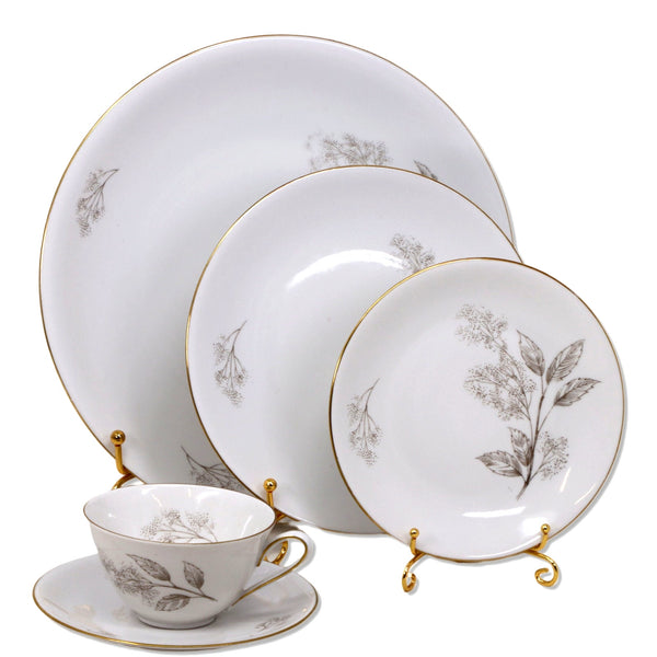 Hutschenreuther 5pc  2382 Sissi Allegro Dinnerware China Place Setting 1928-63