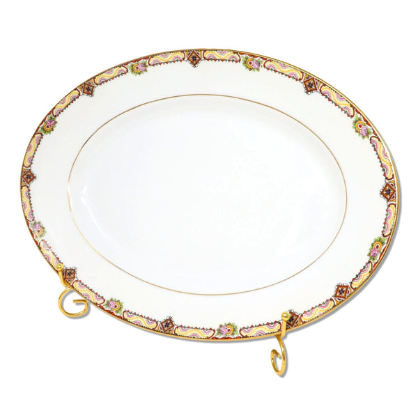 Old Abbey Oval Serving 16" Platter Mavaleix Granger Limoges Stern Bros NY 1920's