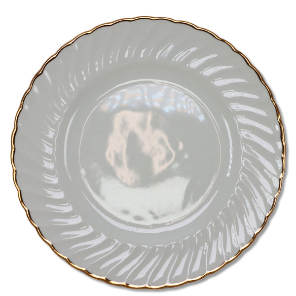 Swinnertons SWI11 Royal Wessex White Ironstone Bread 6 3/8" Swirl Gold England