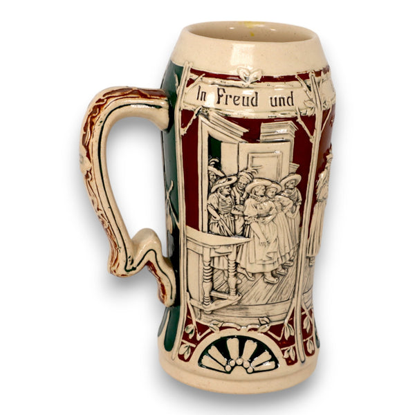 German Beer Stein In freud und leid allzeit tanzbereit 0.5L Vintage 7 1/2"