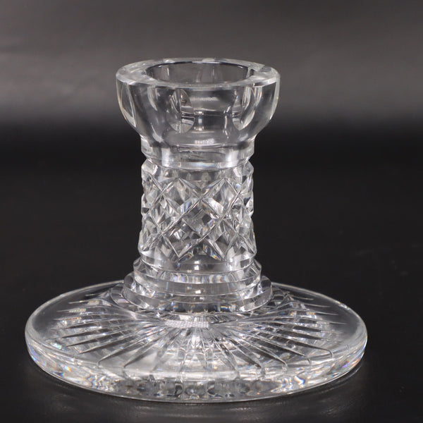 Waterford Crystal Cut Candlestick Holder 4" Clear Glass Ireland Vintage