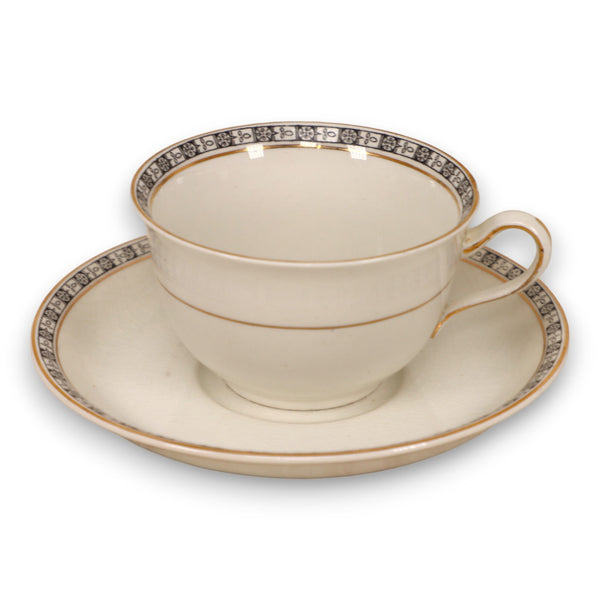 Johnson Bros The Orkney Tea Cup Saucer Set Art Deco China Vintage 1930's