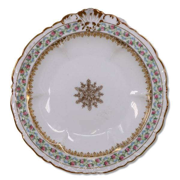 Charles Ahrenfeldt Limoges Rimmed Soup Bowl 8.5" Antique C 1900