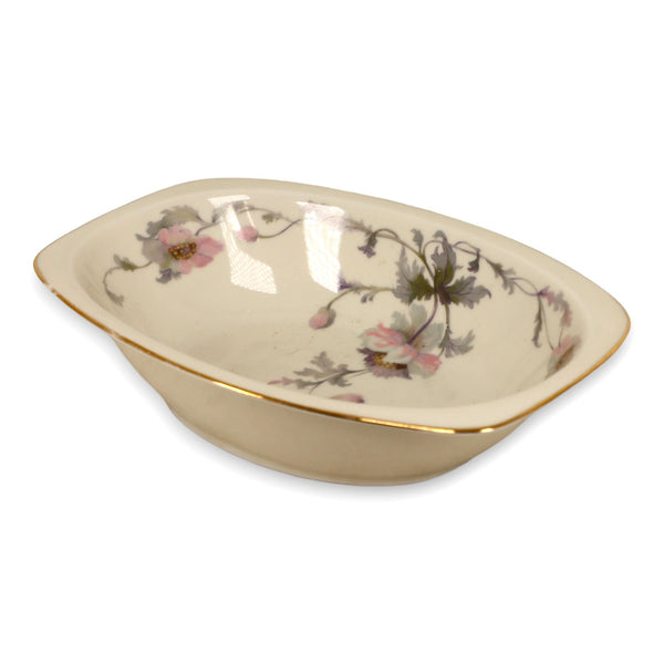 Epiag Pastelle 6038 Oval Vegetable Dish 9 3/4" Cream Smooth Gold Rim Vintage