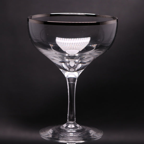 Lenox Crystal Weatherly Platinum Trim 5" Champagne Tall Sherbet Glass Vintage