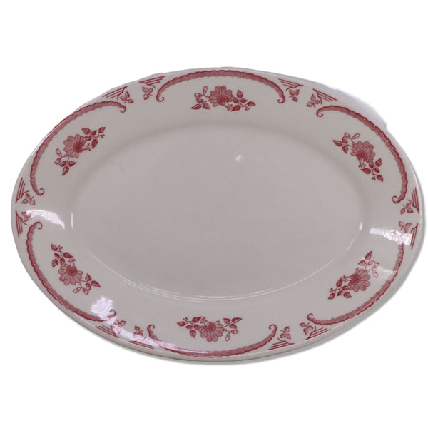 Homer Laughlin American Rose Oval Serving Platter 12" Vintage 1960's