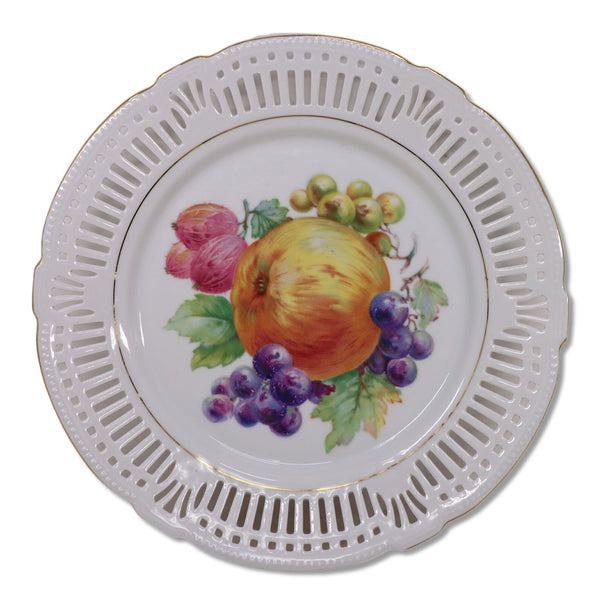 Schwarzenhammer SWH20 Imperial Porzellan Reticulated 10 3/8" Dinner Plate Fruit
