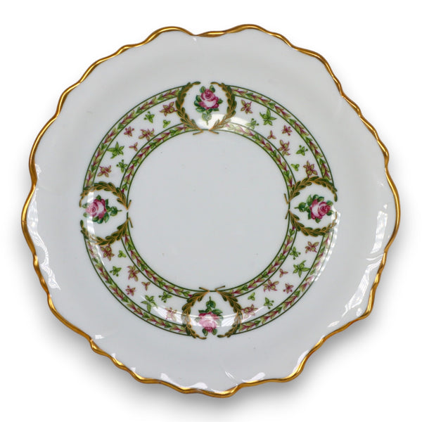 Limoges Malbec Empire Saint-Cloud 7 3/4" Plate Pink Rose Gold Trim France