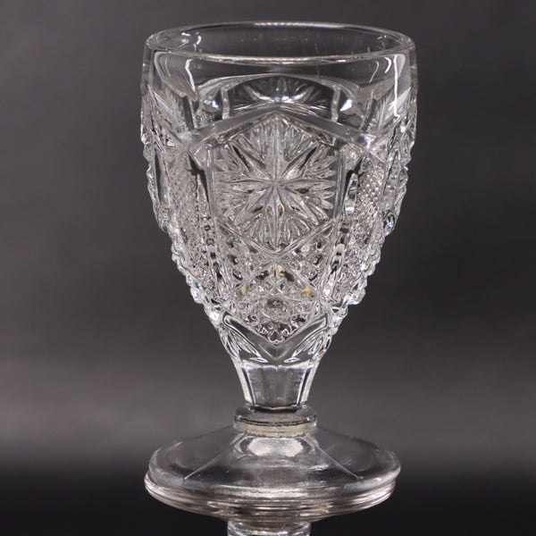 Imperial Glass Mogel Variant Clear Wine Glass 4" Plain Foot Vintage