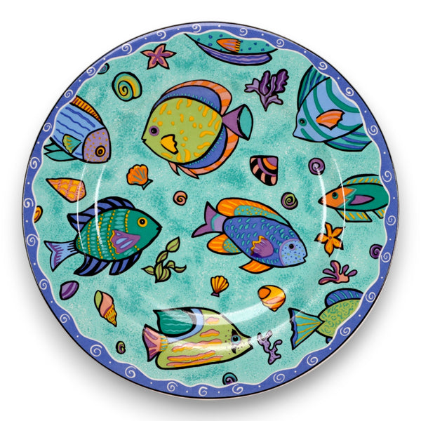 Sakura Caribbean Wave Salad Plate 8 1/4" Sue Zipkin Design Vintage 1990's