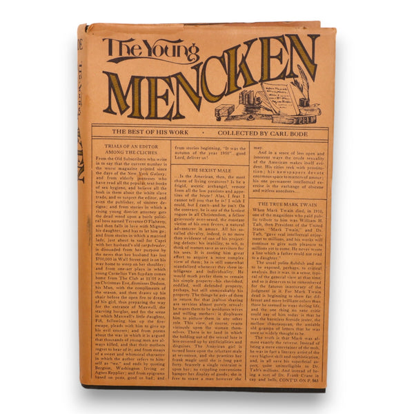 The Young Mencken Best of His Work 1973 1st Edition Carl Bode Dial Press HC DJ