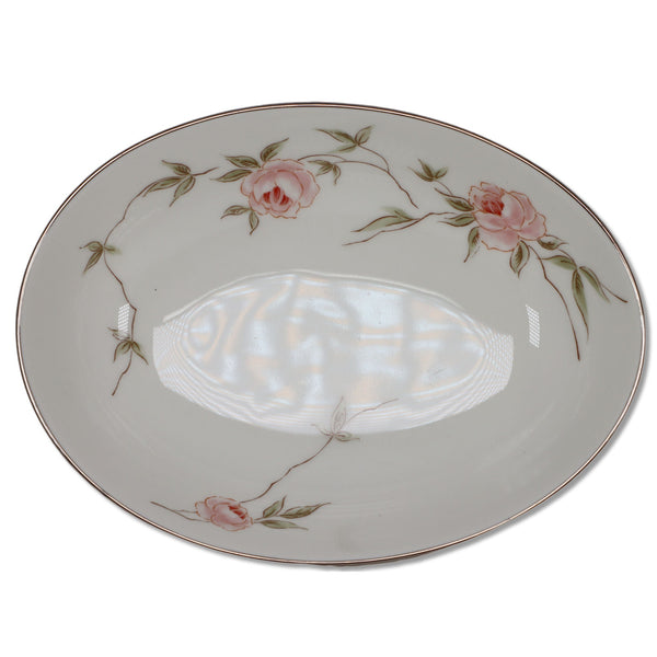 Franciscan NTK Japan Melrose Oval Vegetable Serving Bowl Platinum Trim