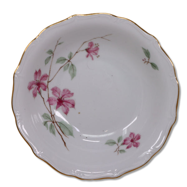 Forest Blossom Time Fruit Berry Bowl 5 1/4"  Bavaria Germany Vintage 1950's