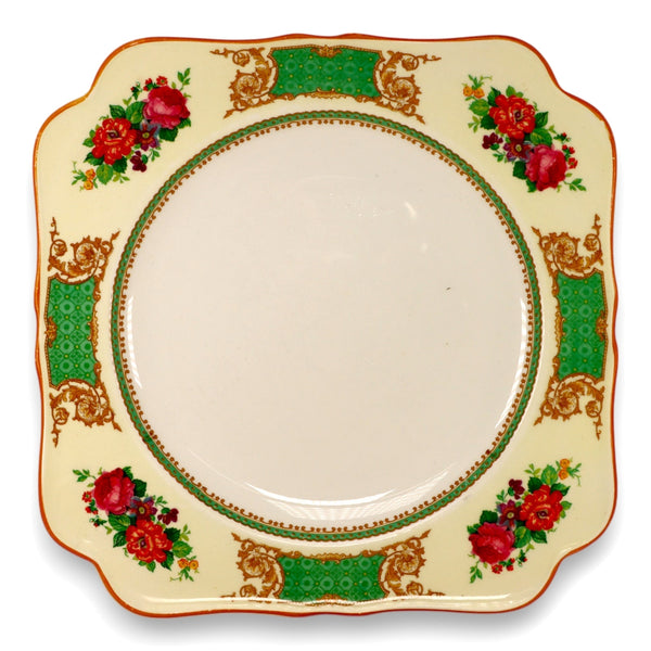 Crown Ducal CRD130 9 1/2" Squared  Dinner Plate England Vintage 1920's