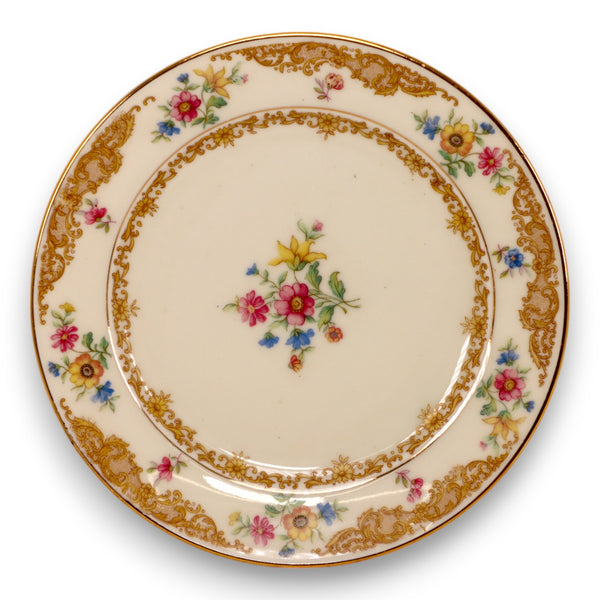 Baronet Rydal Eschenbach Bread Plate 6" Gold Trim Germany Vintage 1940's