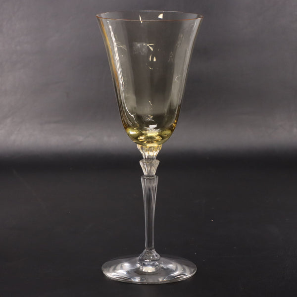 Fostoria Topaz 5099-5299 Optical Crystal Water Goblet 8 1/4" Glass Vintage 1930s