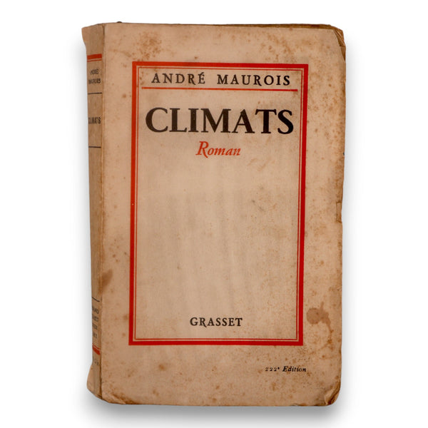Climats Roman 1928 Andre Maurois 1st Edition French Bernard Grasset