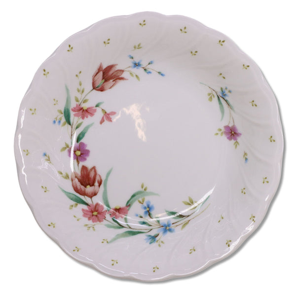 Nikko Mountain Rose Coupe Soup Bowl 7 5/8"  Blossomtime Red Tulips Vintage Japan