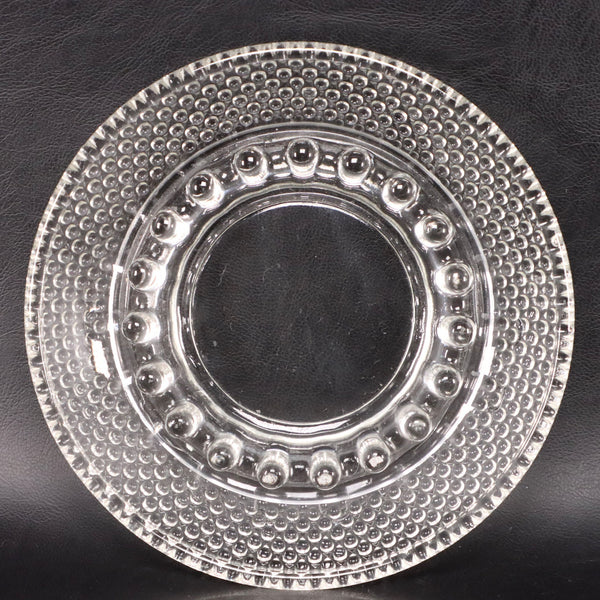 Anchor Hocking Glass Hobnail and Diamond Point 6 1/4" Ashtray Vintage 1950's