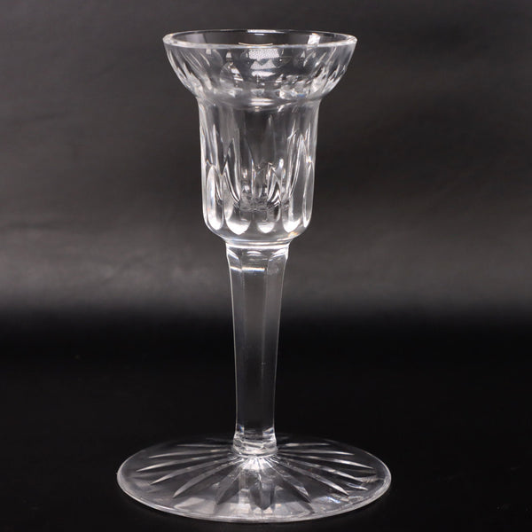 Waterford Crystal Single Light Candlestick Holder 5 3/4" Vertical Cuts Clear Glass