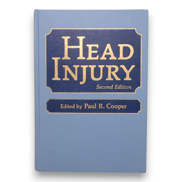 Head Injury Cooper Second Edition Hardcover Book 1987