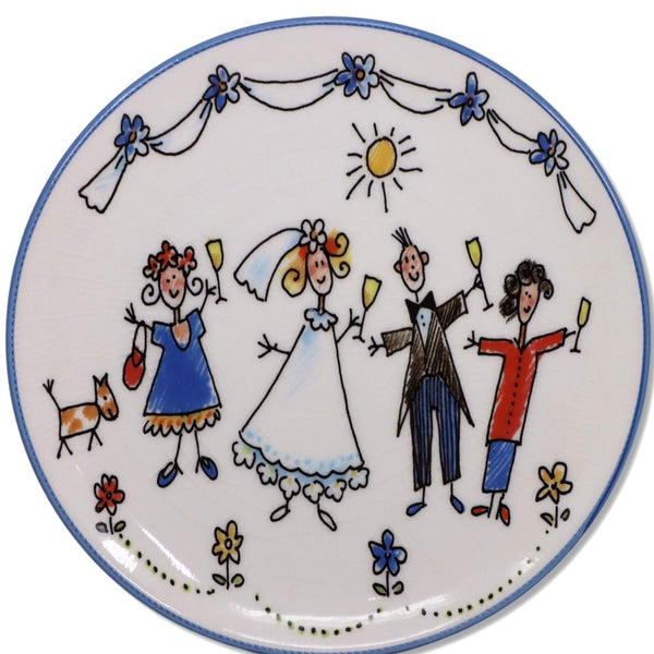 Spose Italian Wedding Bridal Toasting Plate 8" Designed by Brummell Italy