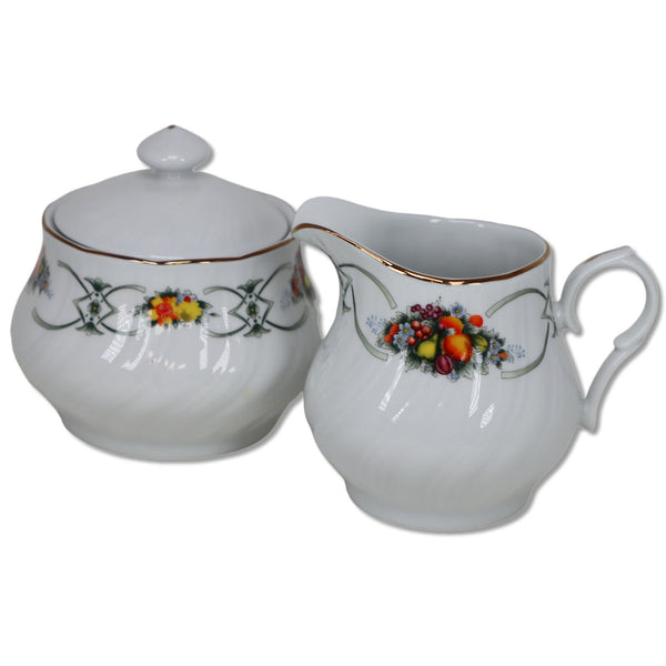 Lynns China Rumford Cobbler Creamer Sugar Bowl Set