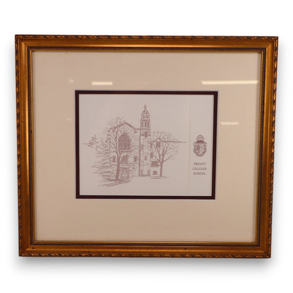 Trinity College School Gilt Framed Mattet Print 11x9.75"