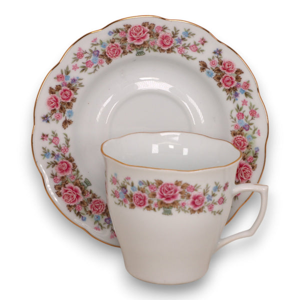 Red Sea Remington RSA1 Pink Roses Tea Cup Saucer Set China Vintage 1970's