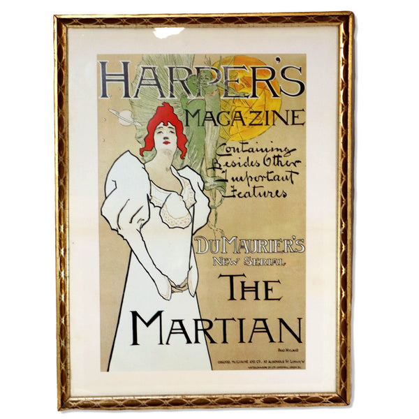 Harper's Magazine DuMaurier's New Serial The Martian Vintage Framed Litho