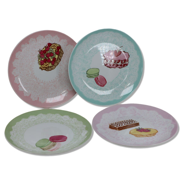 Rosanna 4pc Set Petite Patisserie Dessert Plate 7 3/4" French Pasties