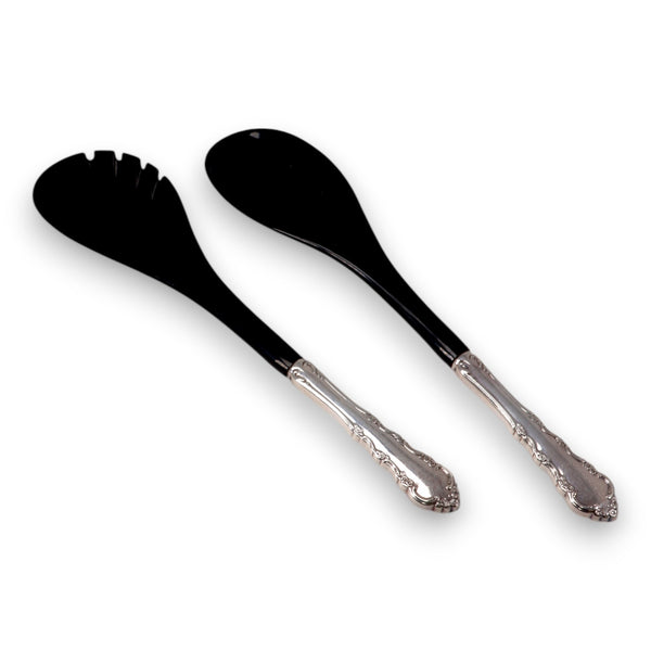 Towle Sterling Silver Plate Salad Tong Fork Spoon Serving Set 11.5" No Monogram