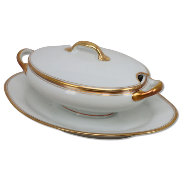 Elite Works Bawo & Dotter BWD60 Limoges Lidded Sauce Gravy Boat Antique