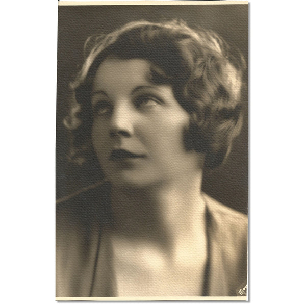 Vintage 1920s Glamour Portrait – Morgan Studio Soft Focus Photo 6.25x9.675