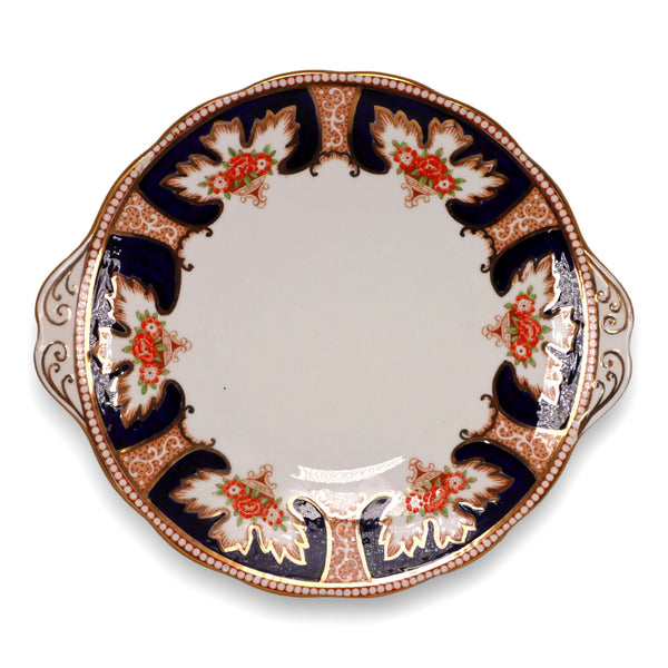 Royal Albert Royalty Imari Cake Plate 9" English Bone China Vintage 1930's