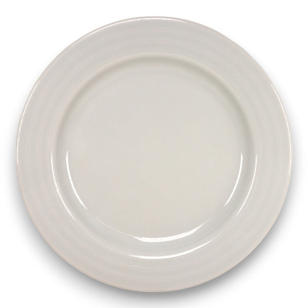 Crate & Barrel Roulette White Salad Plate 8 1/4" Ribbed Spal Porcelain